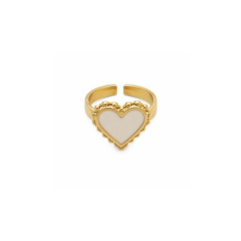 Anilllo corazon blanco